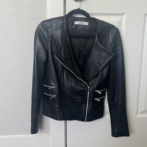 Genuine Leather jacket, Mango, size S